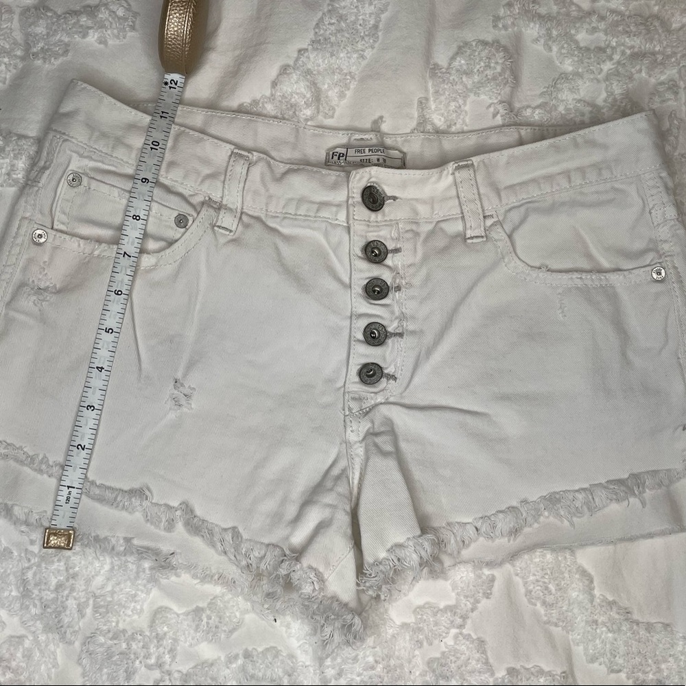 Free People White Cutoffs